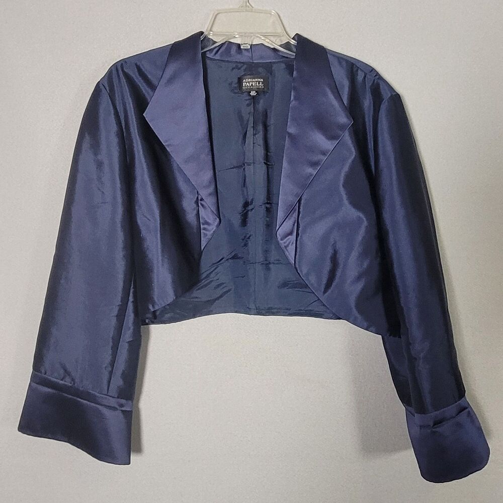 Adrianna Papell Dress Womens 22W Navy 2Pc Bolero Jacket Sheath Evening Formal - Picture 3 of 12